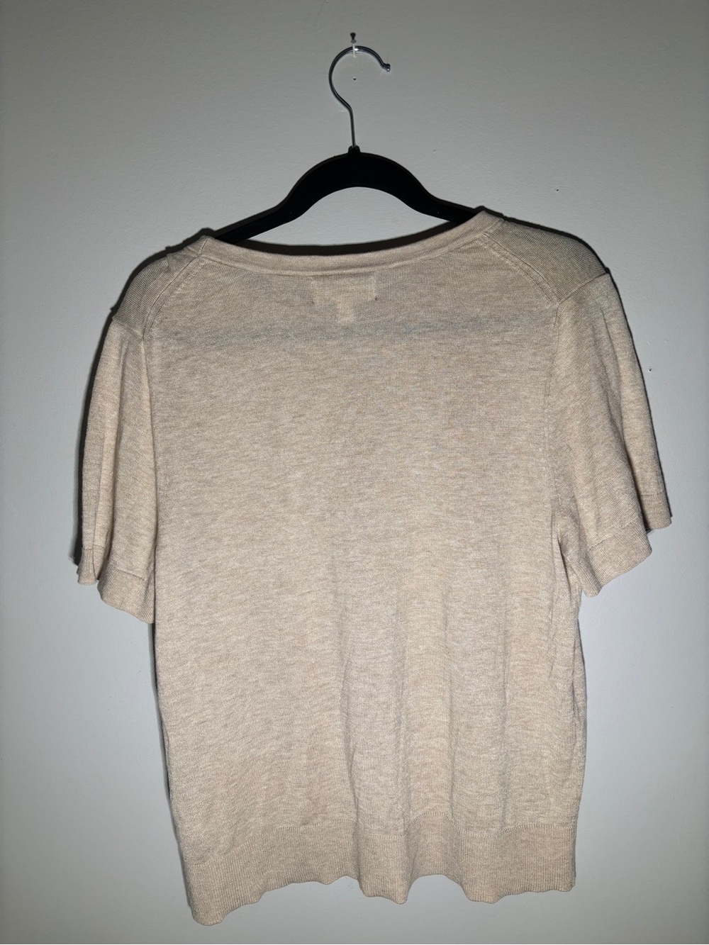 Banana Republic Beige Crewneck Short Sleeve Knit - Picture 2 of 4